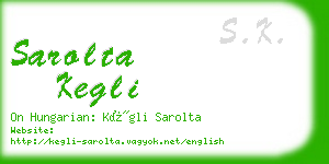 sarolta kegli business card